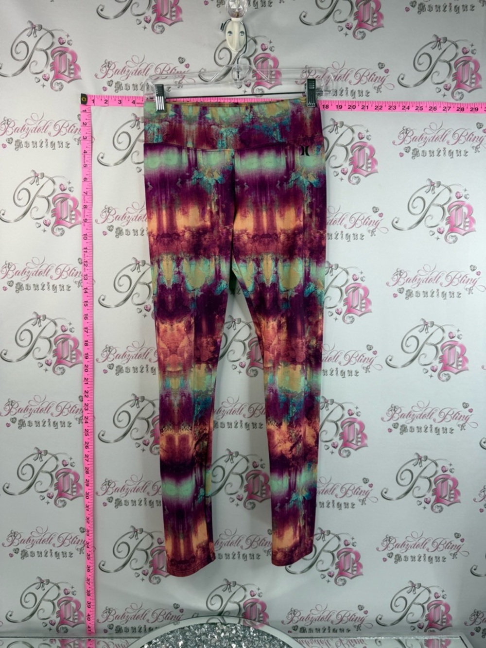 Hurley Girls Leggings / tights in Tie-Dye, Purple, Teal, Orange